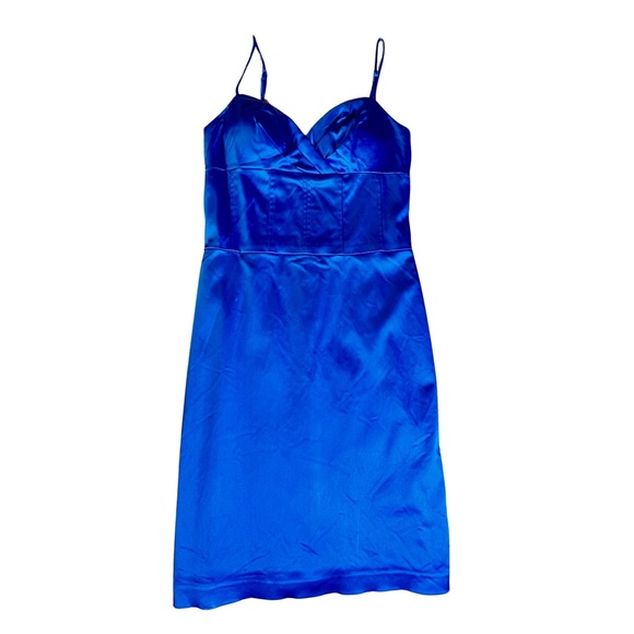 Women's Electric Blue Bodycon Spaghetti Strap Dress Sexy Date Night - Picture 1 of 12